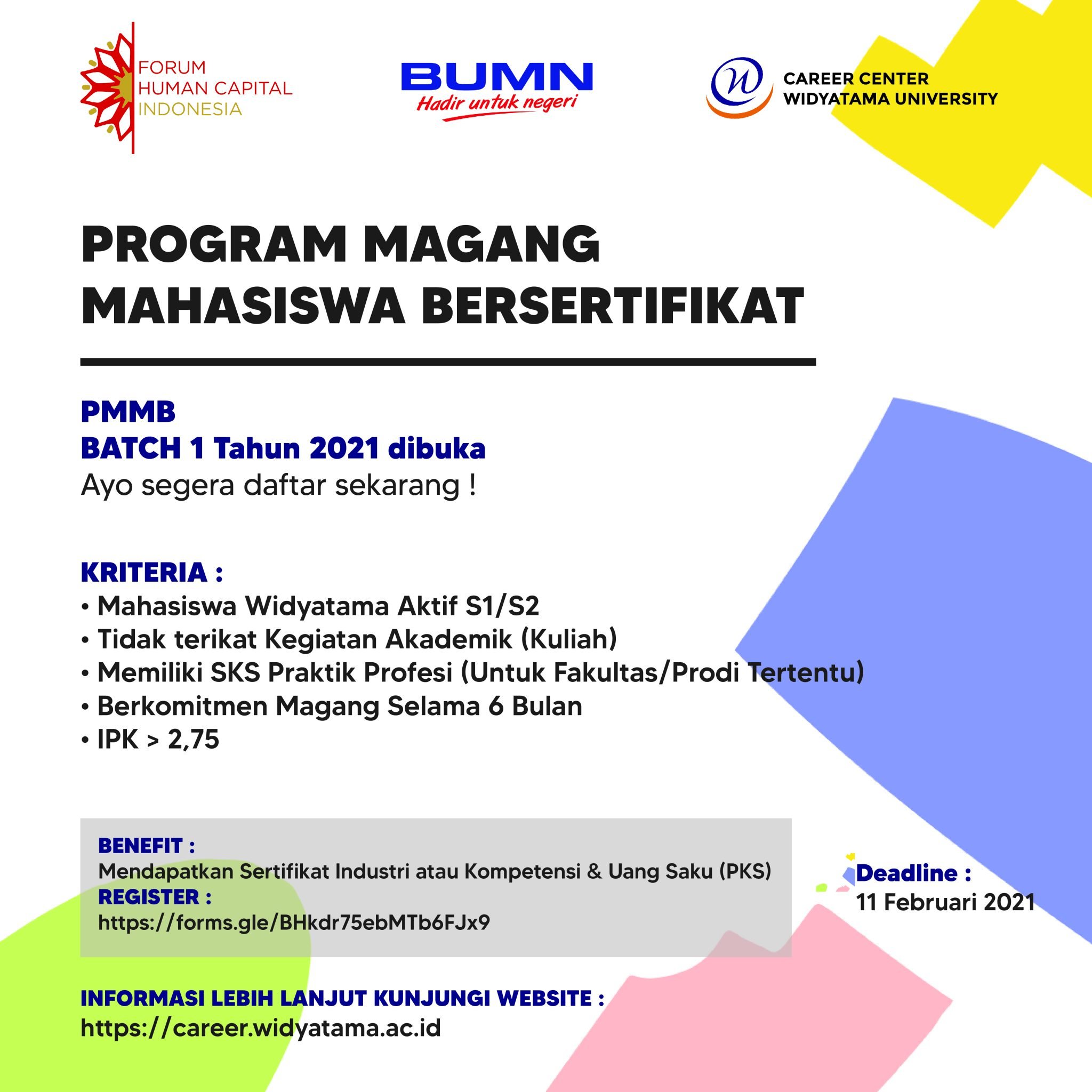 PROGRAM MAGANG MAHASISWA BERSERTIFIKAT - Career Center Universitas ...