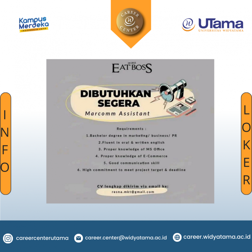 Welcome 12 Career Center Universitas Widyatama