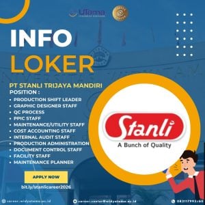 INFO LOKER – PT Stanli Trijaya Mandiri